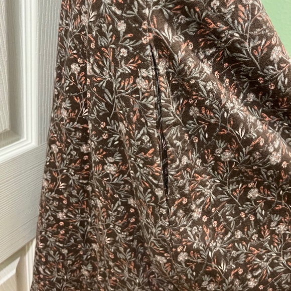 Pact Women's Organic Double V-Neck Tank Dress Cotton Fit & Flare in Floral (XS) - Picture 4 of 10